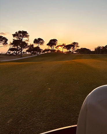 Aspendos Golfplatz Cullinan bei Sonnenuntergang