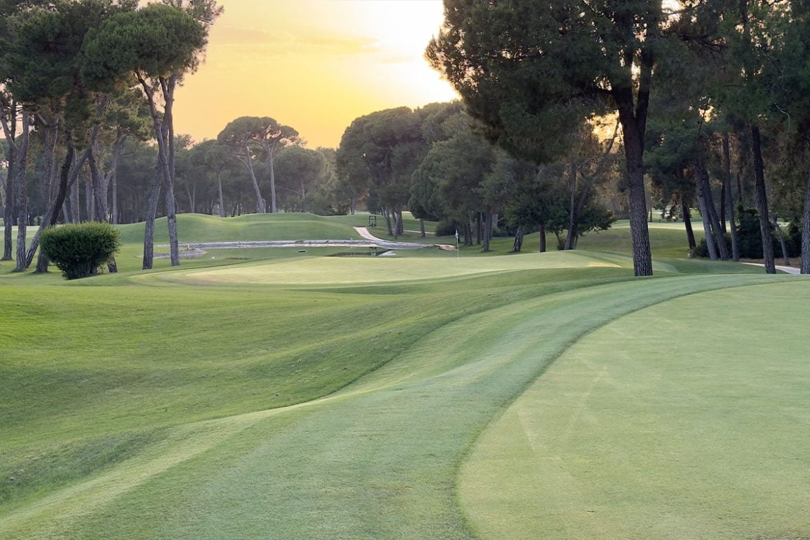 Rasenflächen beim Golf